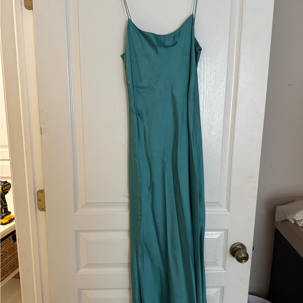 Theory Teal slip Dress